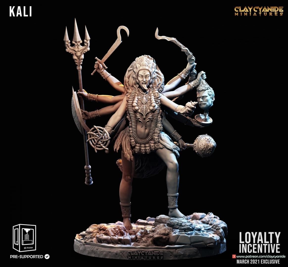 3D Printed Clay Cyanide - Kali 28mm 32mm D&D