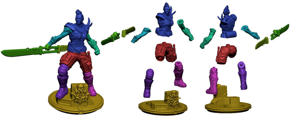 3D Printed Clay Cyanide Large Figure Lady Apokalypse Ragnarok D&D