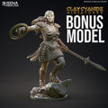 3D Printed Clay Cyanide Large Figure Sheena, Warrior Queen Ragnarok D&D