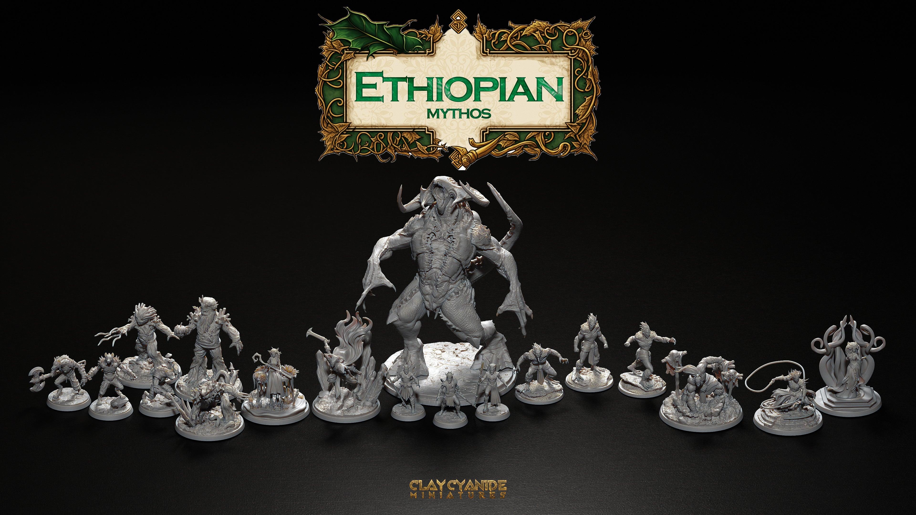 3D Printed Clay Cyanide Mandrakes Ethiopian Mythos 28 32 mm D&D