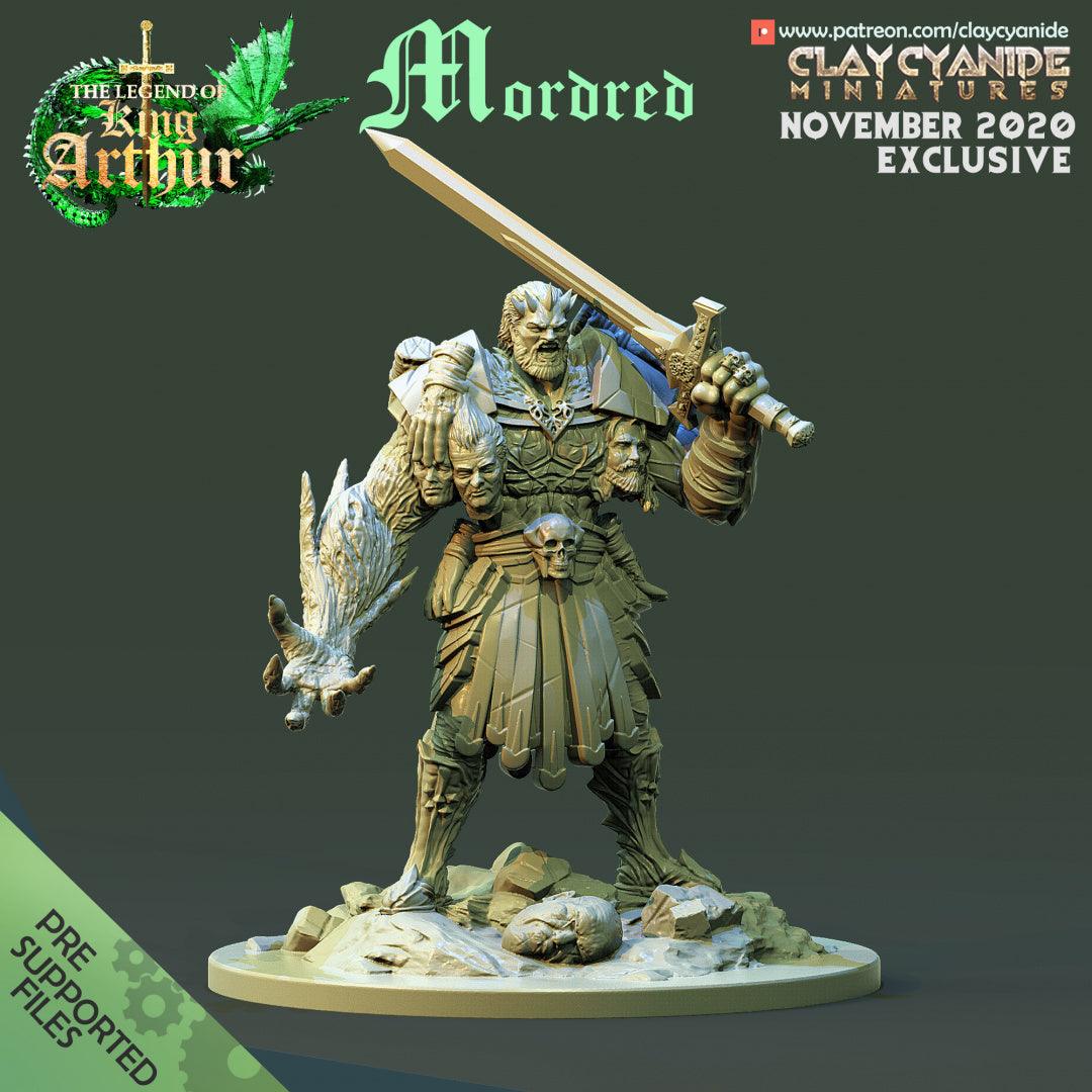 3D Printed Clay Cyanide Mordred The Legend of King Arthur Ragnarok D&D