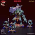 3D Printed Clay Cyanide Moro no Oni Set The Gate of Ashura 28 32 mm D&D