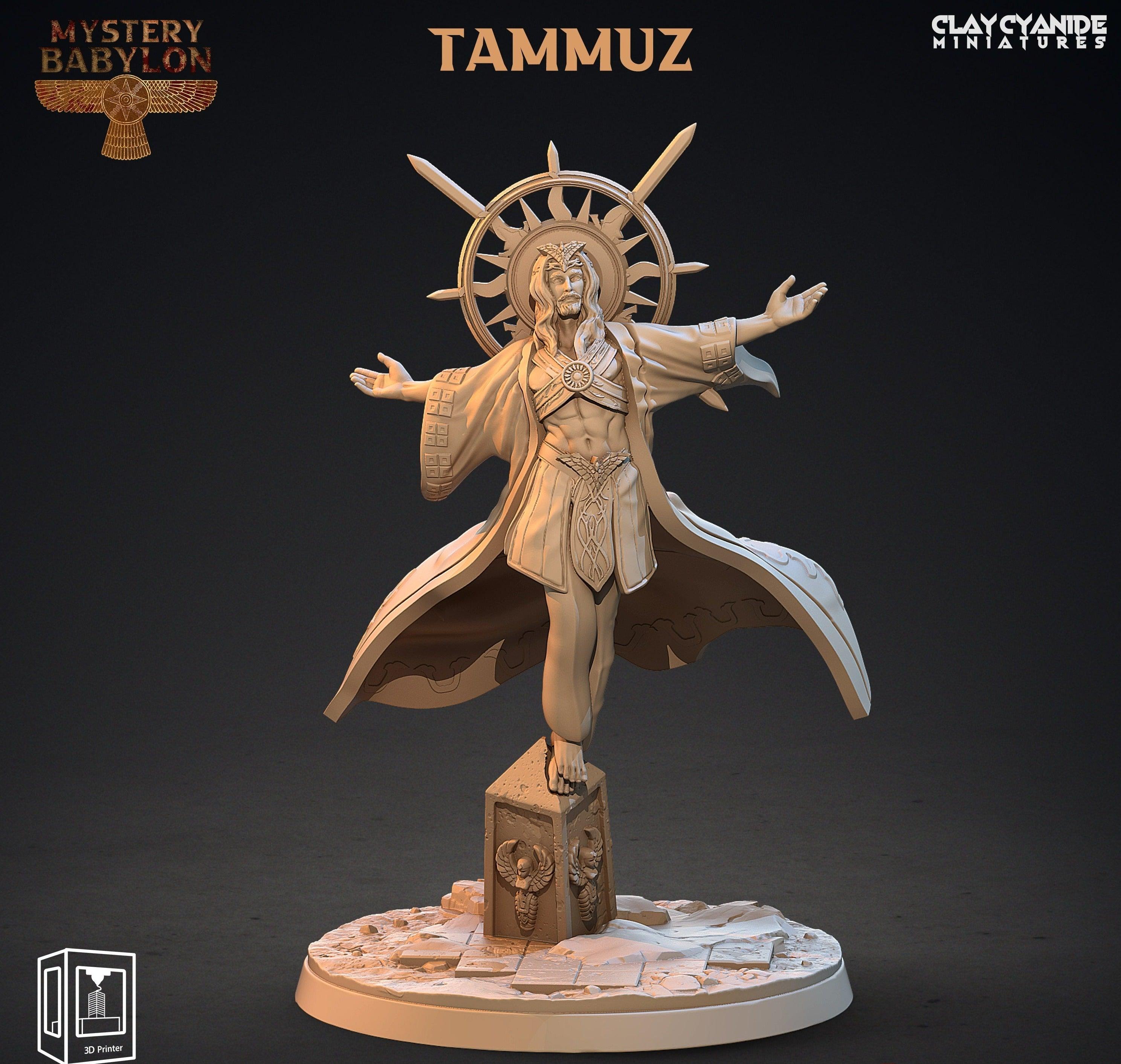 3D Printed Clay Cyanide Mystery Babylon - Tammuz God of Agriculture 28mm 32mm D&D