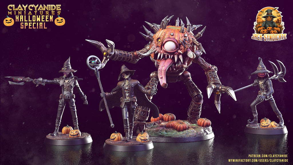 3D Printed Clay Cyanide Phantomstalk The Jack Syndicate Set 28 32 mm D&D