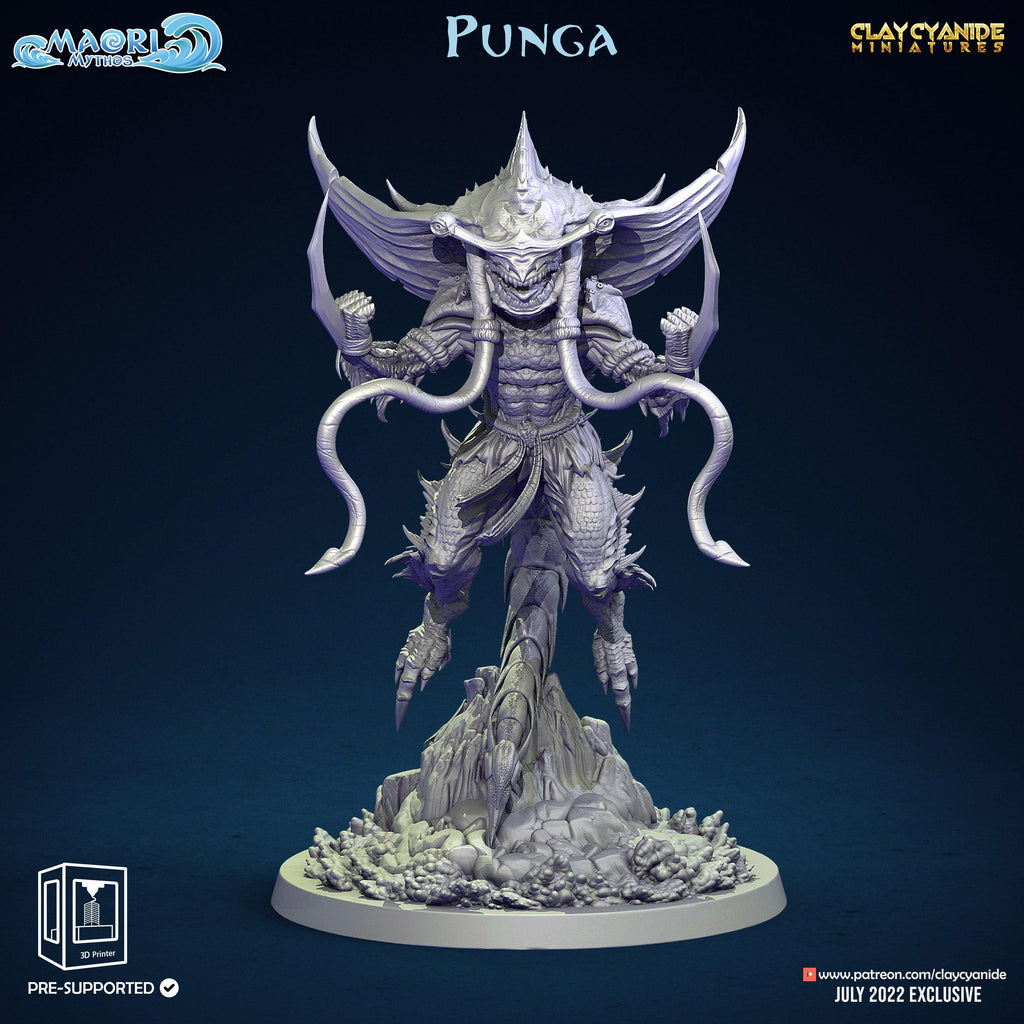 3D Printed Clay Cyanide Punga Maori Mythos 28mm-32mm Ragnarok D&D