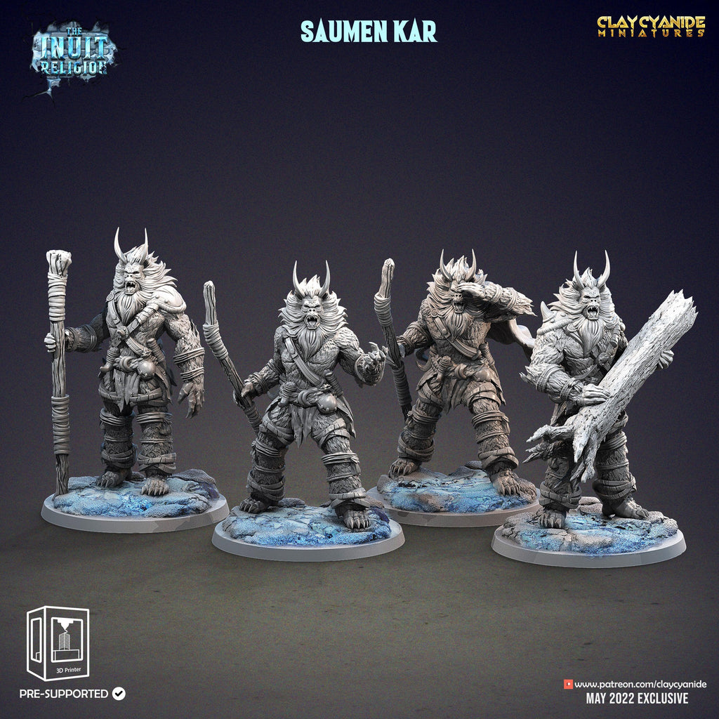 3D Printed Clay Cyanide Saumen Kar Inuit Religion Ragnarok D&D