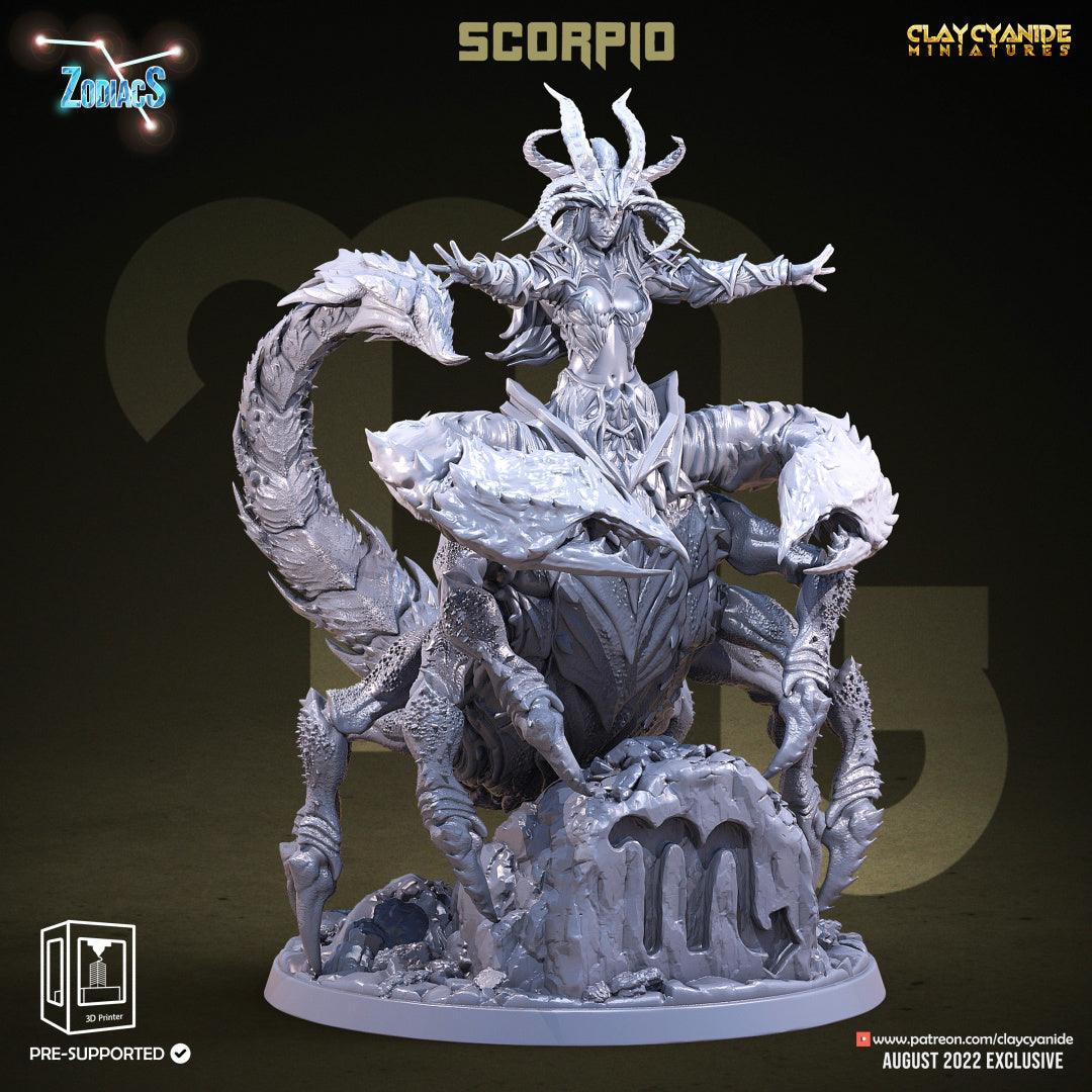 3D Printed Clay Cyanide Scorpio Zodics 28mm-32mm Ragnarok D&D