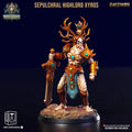 3D Printed Clay Cyanide Sepulchral Highlord Xyros Mortisbane Revenants 28 32 mm D&D