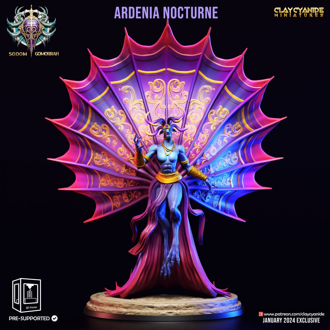 3D Printed Clay Cyanide Sodom Gomorrah - Ardenia Nocturne 28mm 32 mm D&D