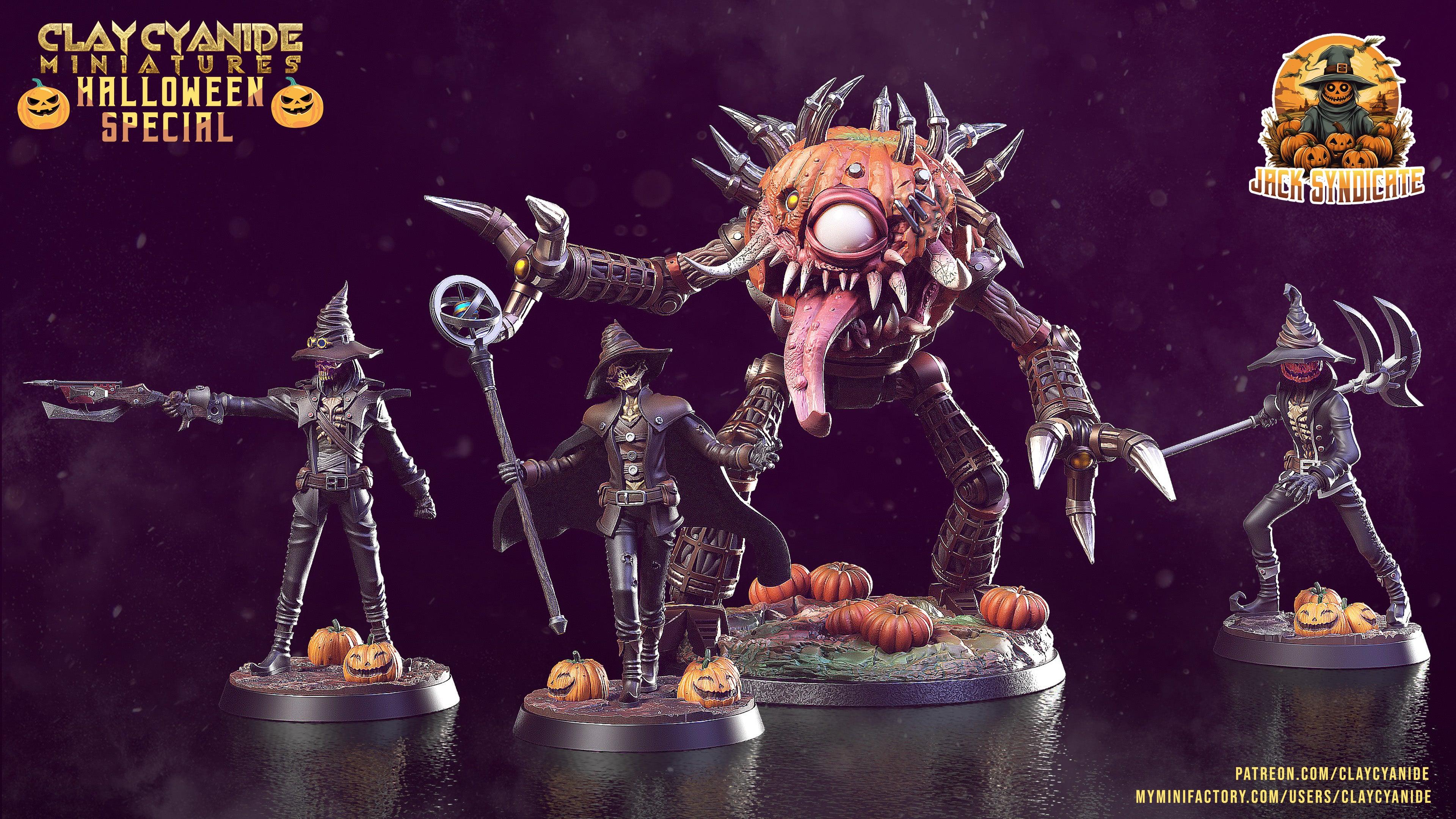 3D Printed Clay Cyanide Soulstitch The Jack Syndicate Set 28 32 mm D&D