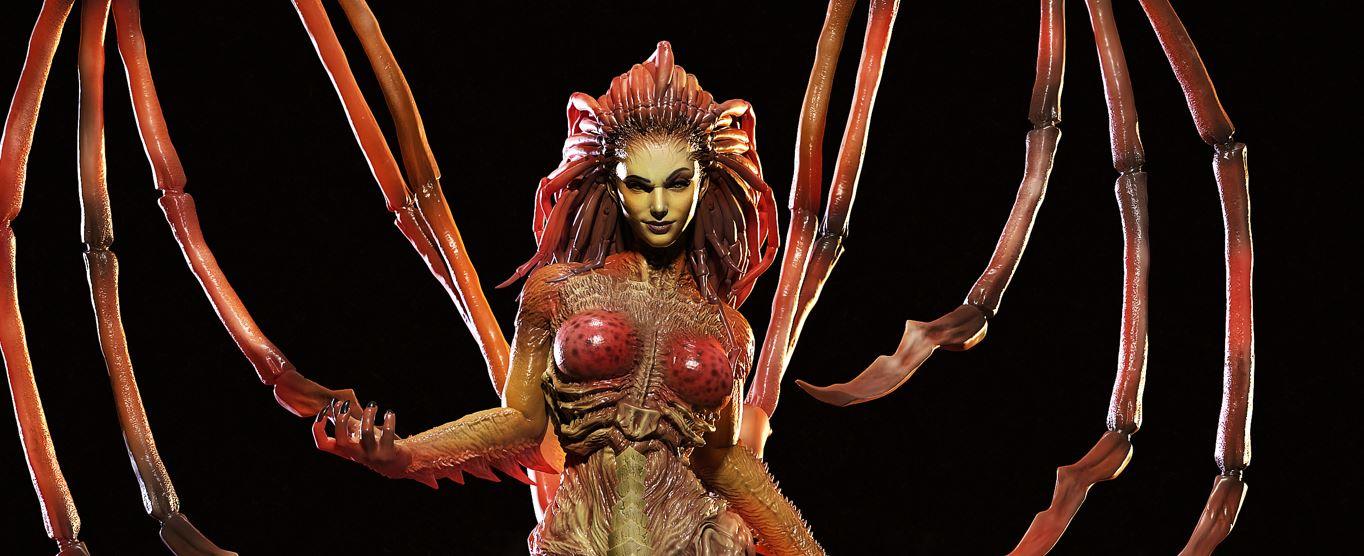 3D Printed Clay Cyanide Starcraft Kerrigan 28mm-32mm Ragnarok D&D