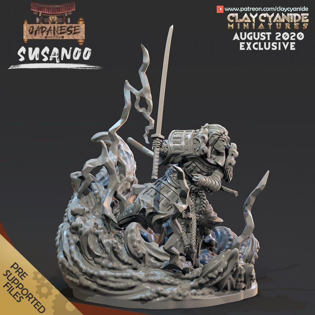 3D Printed Clay Cyanide Susanoo Japanese Deities Ragnarok D&D