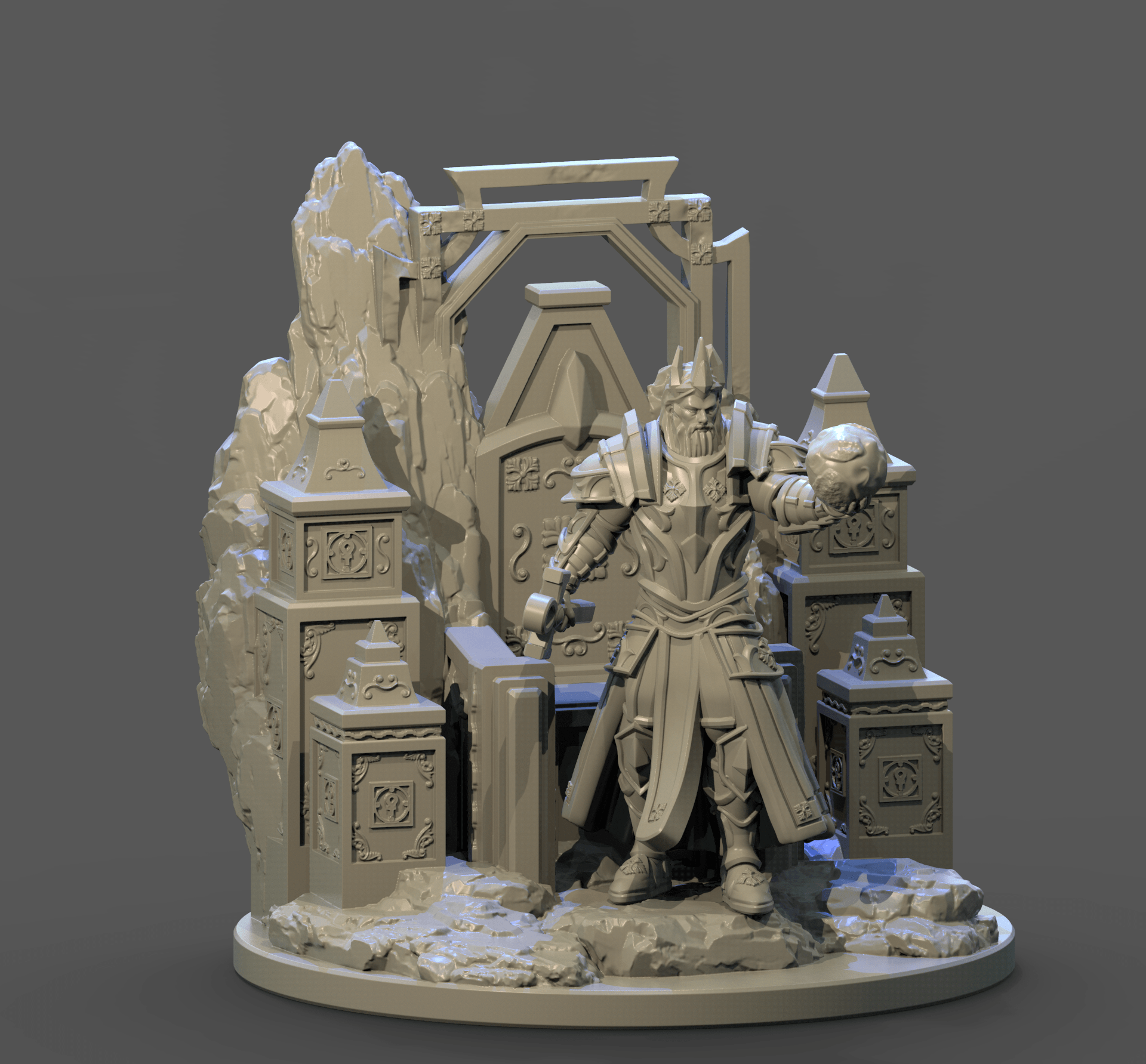 3D Printed Clay Cyanide The Emperor Tarot Ragnarok D&D