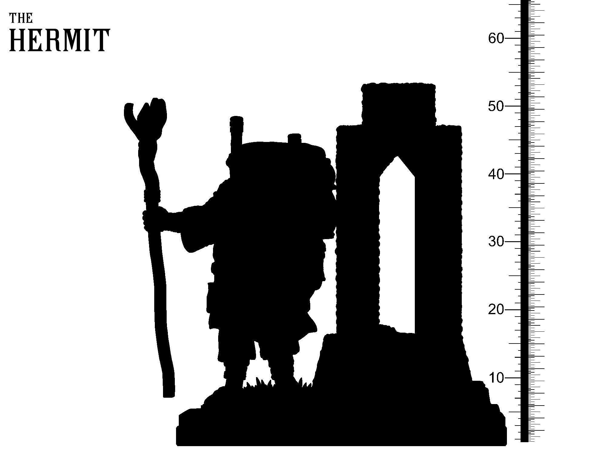 3D Printed Clay Cyanide The Hermit Tarot Ragnarok D&D