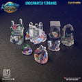 3D Printed Clay Cyanide Underwater Terrains The Chronicles of Atlantis 28 32 mm D&D