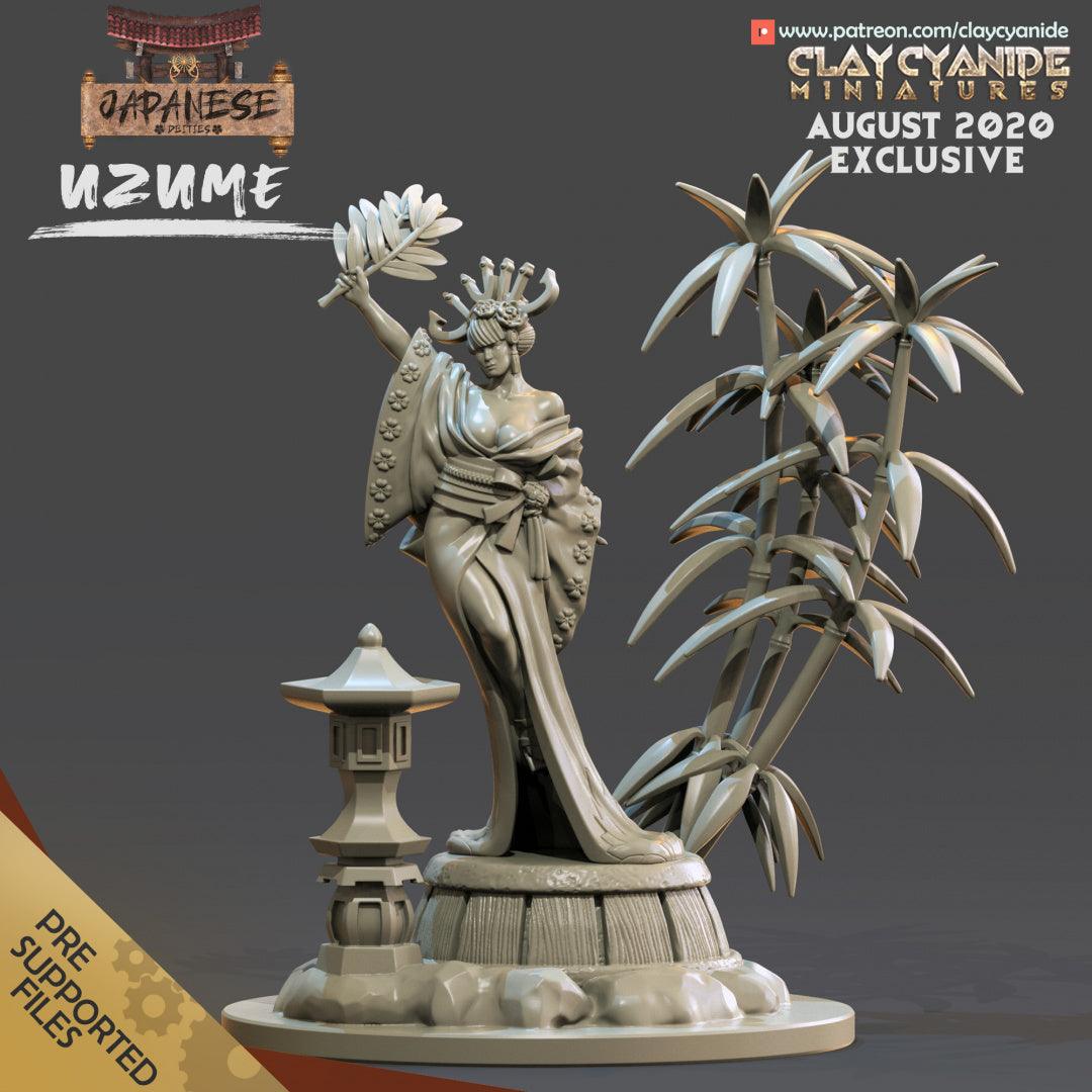 3D Printed Clay Cyanide Uzume Japanese Deities Ragnarok D&D