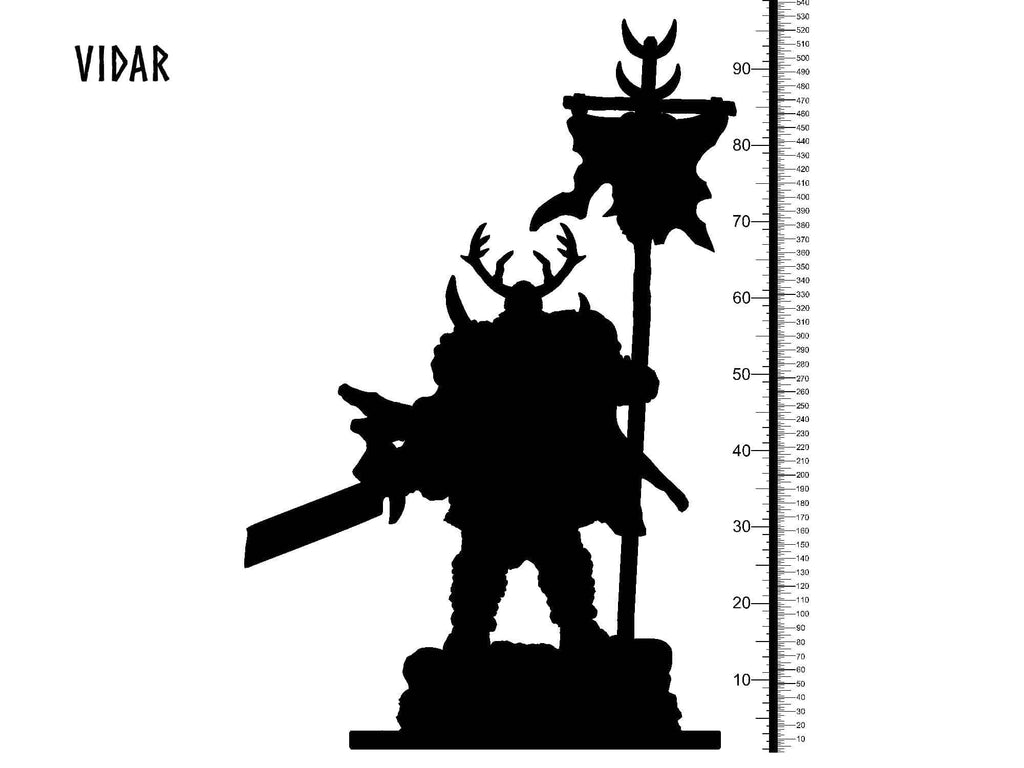 3D Printed Clay Cyanide Vidar Norse Mythology 28 32 mm D&D