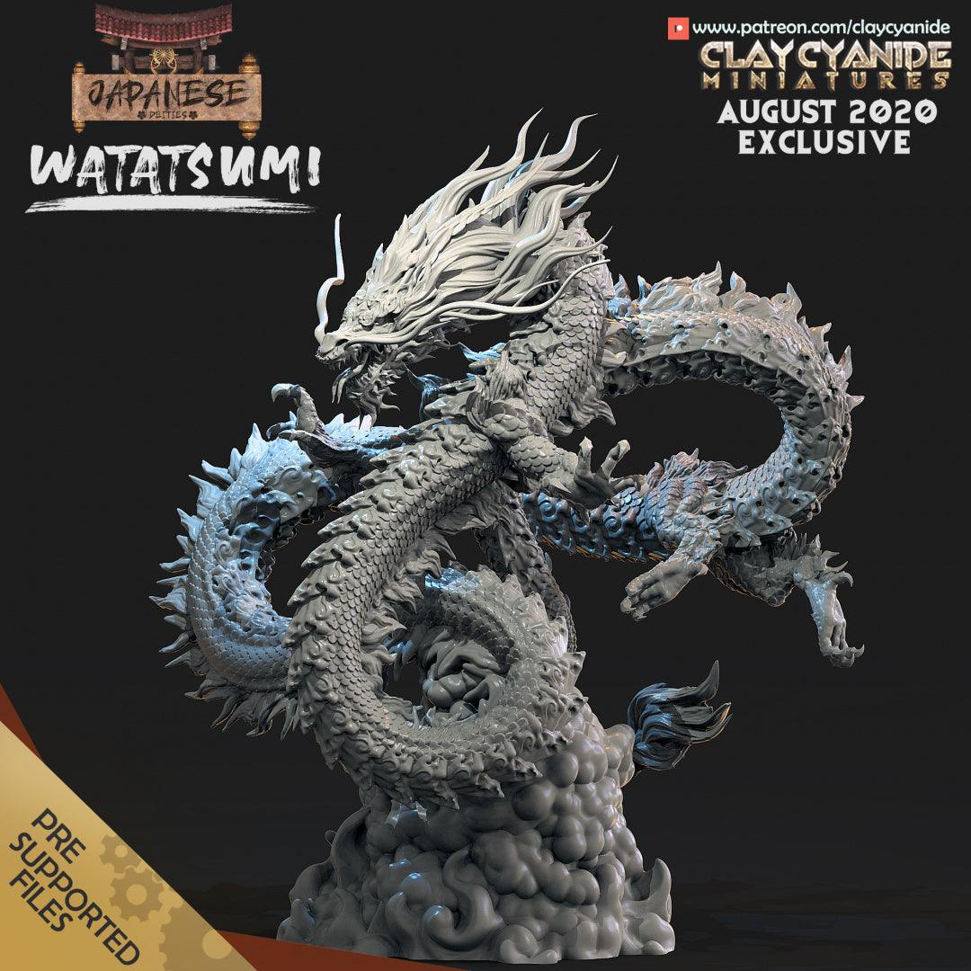 3D Printed Clay Cyanide Watatsumi Japanese Deities Ragnarok D&D