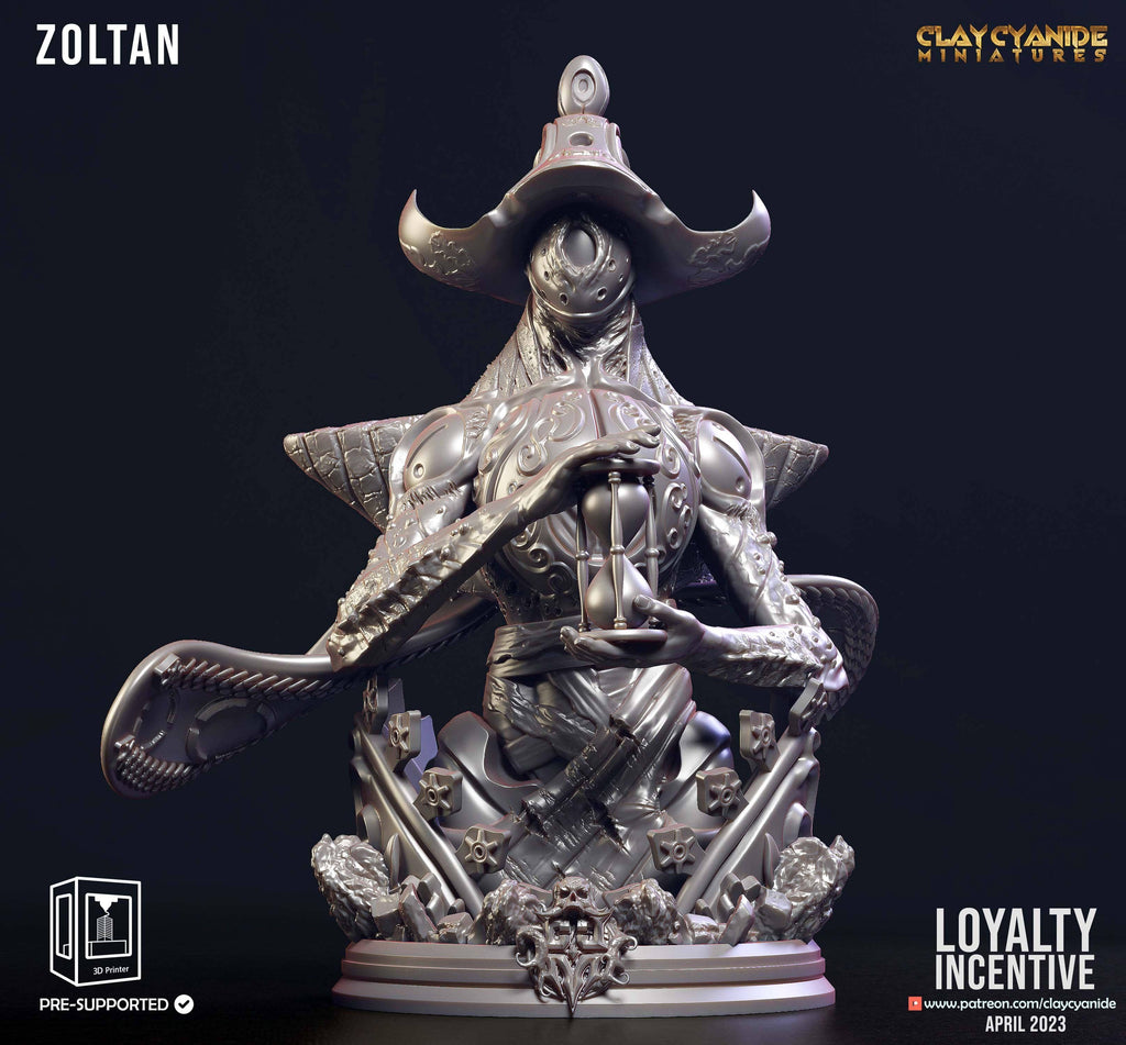 3D Printed Clay Cyanide Zoltan 28 32 mm D&D