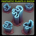 3D Printed Fantastic Plants and Rocks AURORA BOREALIS CORAL 28mm - 32mm D&D Wargaming
