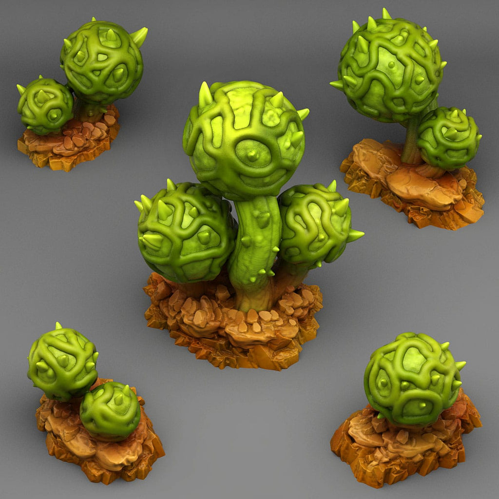 3D Printed Fantastic Plants and Rocks Alien Cactus 28mm - 32mm D&D Wargaming