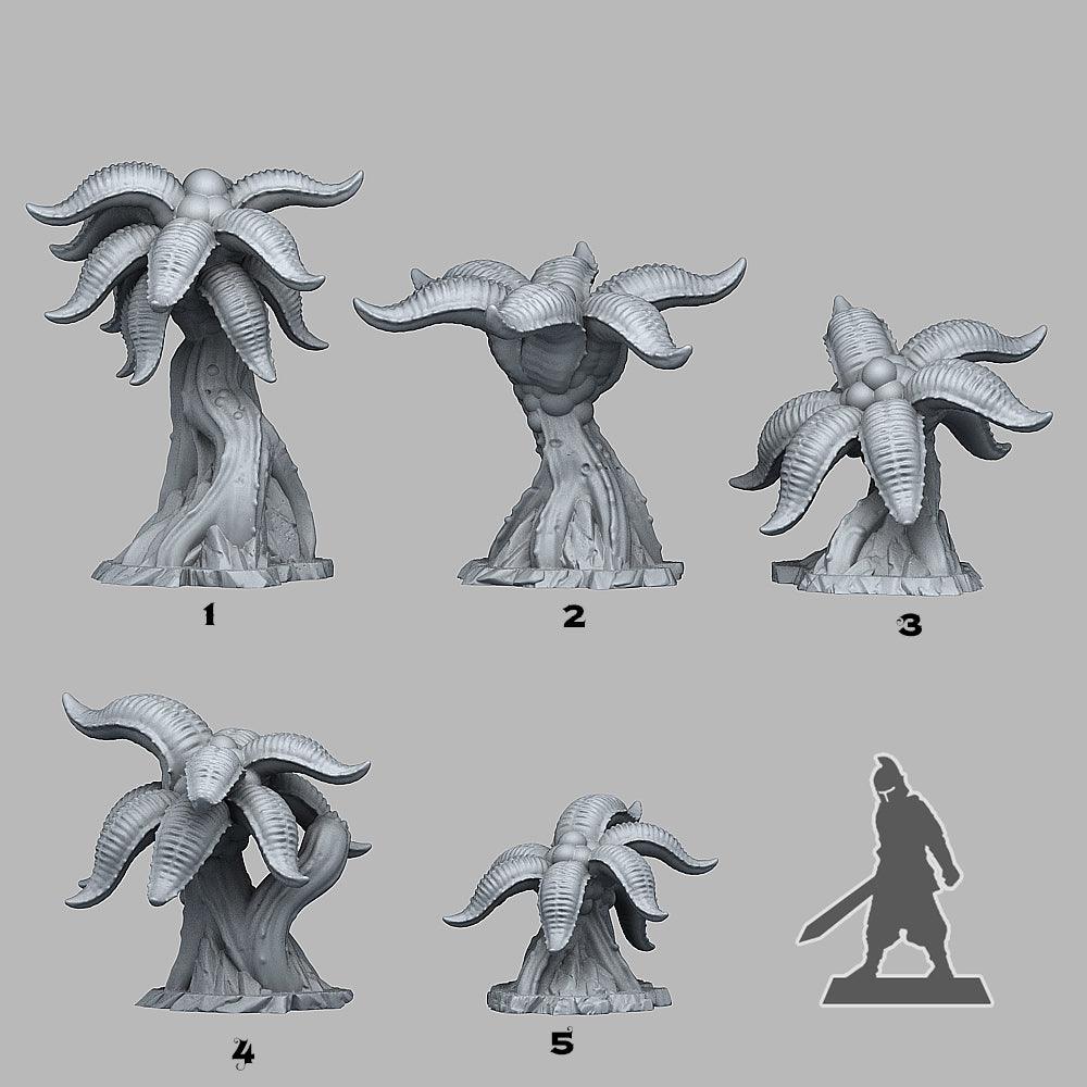 3D Printed Fantastic Plants and Rocks Alien Palms 28mm - 32mm D&D Wargaming