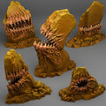 3D Printed Fantastic Plants and Rocks Carnivorous Stones 28mm - 32mm D&D Wargaming
