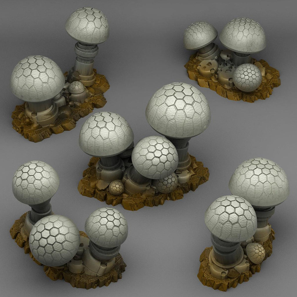 3D Printed Fantastic Plants and Rocks DATA SHROOMS 28mm - 32mm D&D Wargaming
