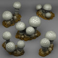 3D Printed Fantastic Plants and Rocks DATA SHROOMS 28mm - 32mm D&D Wargaming