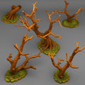 3D Printed Fantastic Plants and Rocks Dead Trees 28mm - 32mm D&D Wargaming
