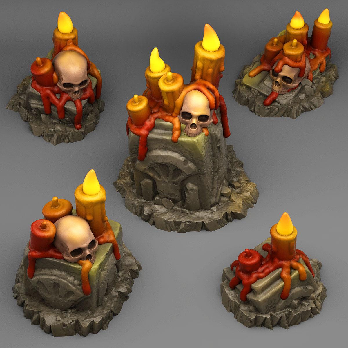 3D Printed Fantastic Plants and Rocks Deadly Autels 28mm - 32mm D&D Wargaming