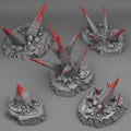 3D Printed Fantastic Plants and Rocks Deadly Shadow Rocks 28mm - 32mm D&D Wargaming
