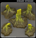 3D Printed Fantastic Plants and Rocks Dwarf Stones 28mm - 32mm D&D Wargaming