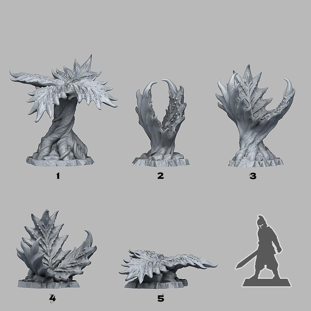 3D Printed Fantastic Plants and Rocks Fairy Hammocks 28mm - 32mm D&D Wargaming