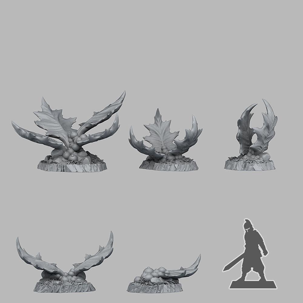 3D Printed Fantastic Plants and Rocks GIANT HOLLY 28mm - 32mm D&D Wargaming