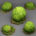 3D Printed Fantastic Plants and Rocks GREEN ROUND BUSH 28mm - 32mm D&D Wargaming