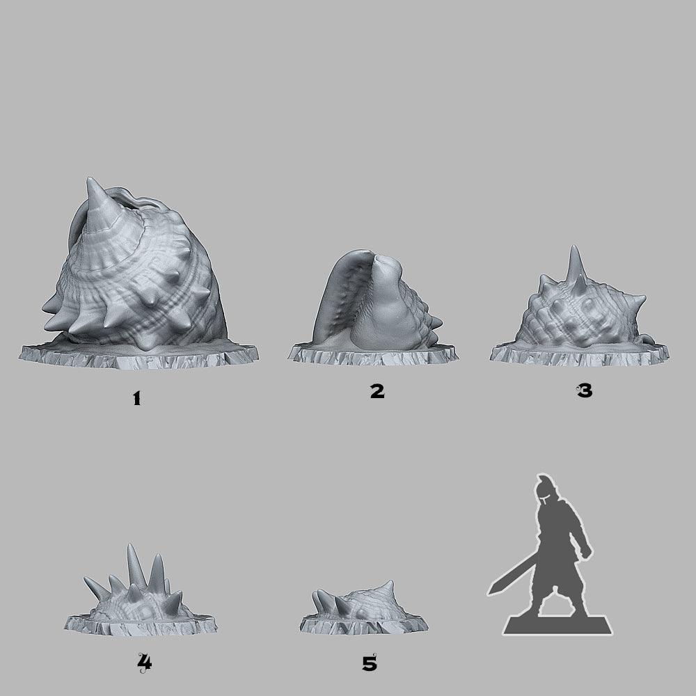 3D Printed Fantastic Plants and Rocks Giant HERMIT'S CRAB SHELL 28mm - 32mm D&D Wargaming