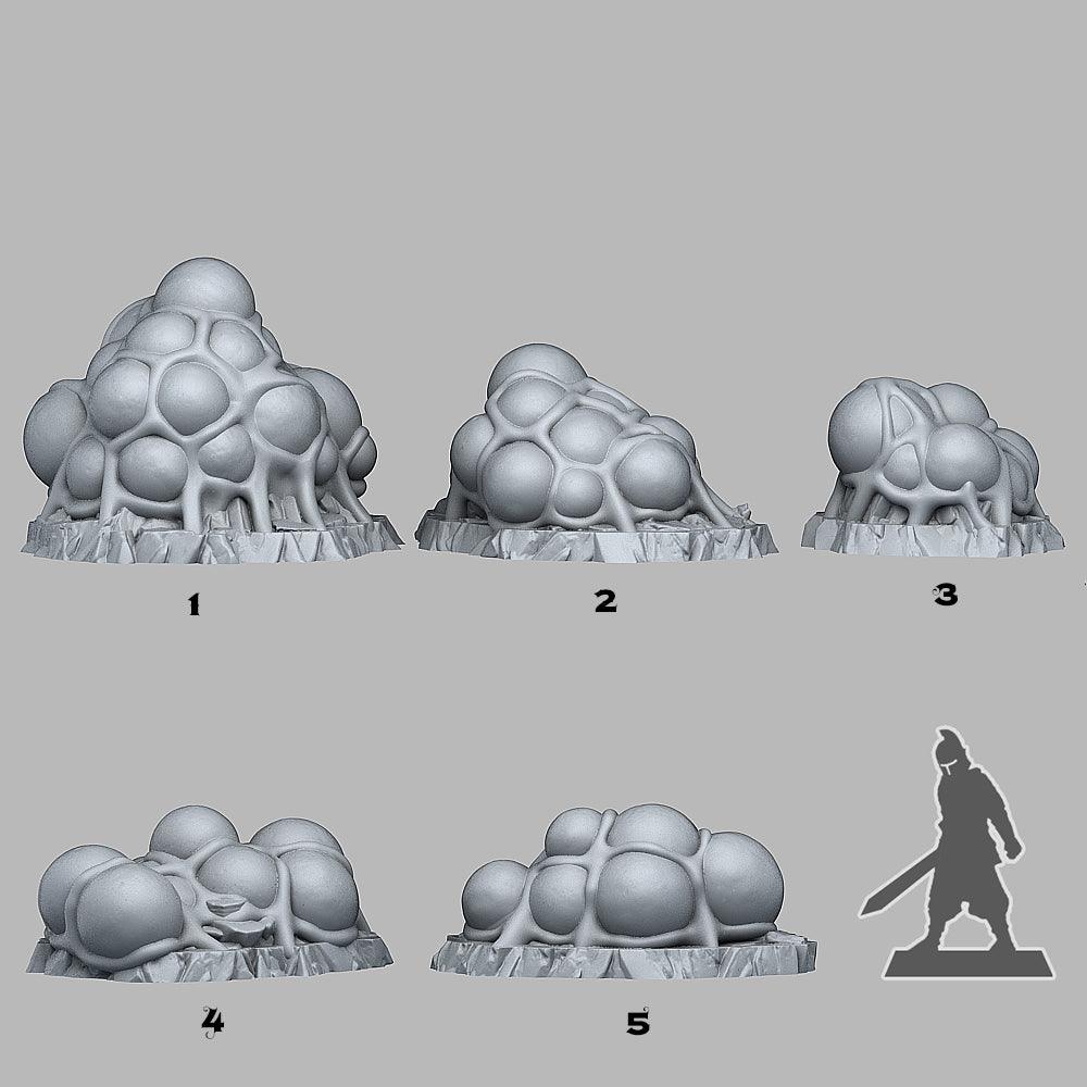 3D Printed Fantastic Plants and Rocks Ice Spider Eggs 28mm - 32mm D&D Wargaming