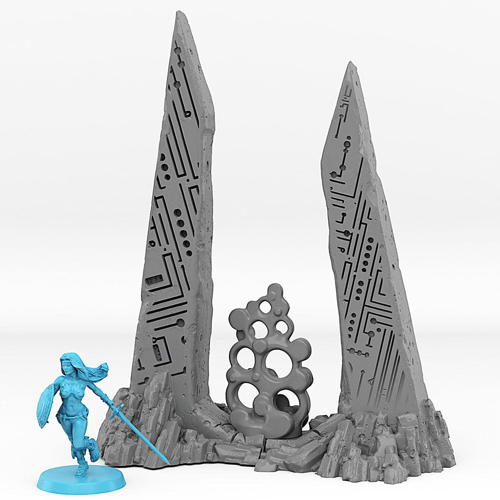 3D Printed Fantastic Plants and Rocks Mars Portal With Its Strange Cloud Effect 28mm - 32mm D&D Wargaming