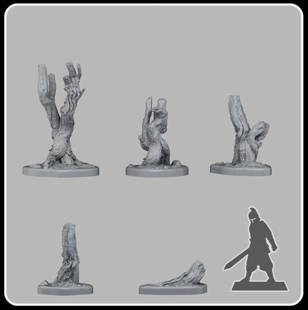 3D Printed Fantastic Plants and Rocks Marshy Dead Trees 28mm - 32mm D&D Wargaming