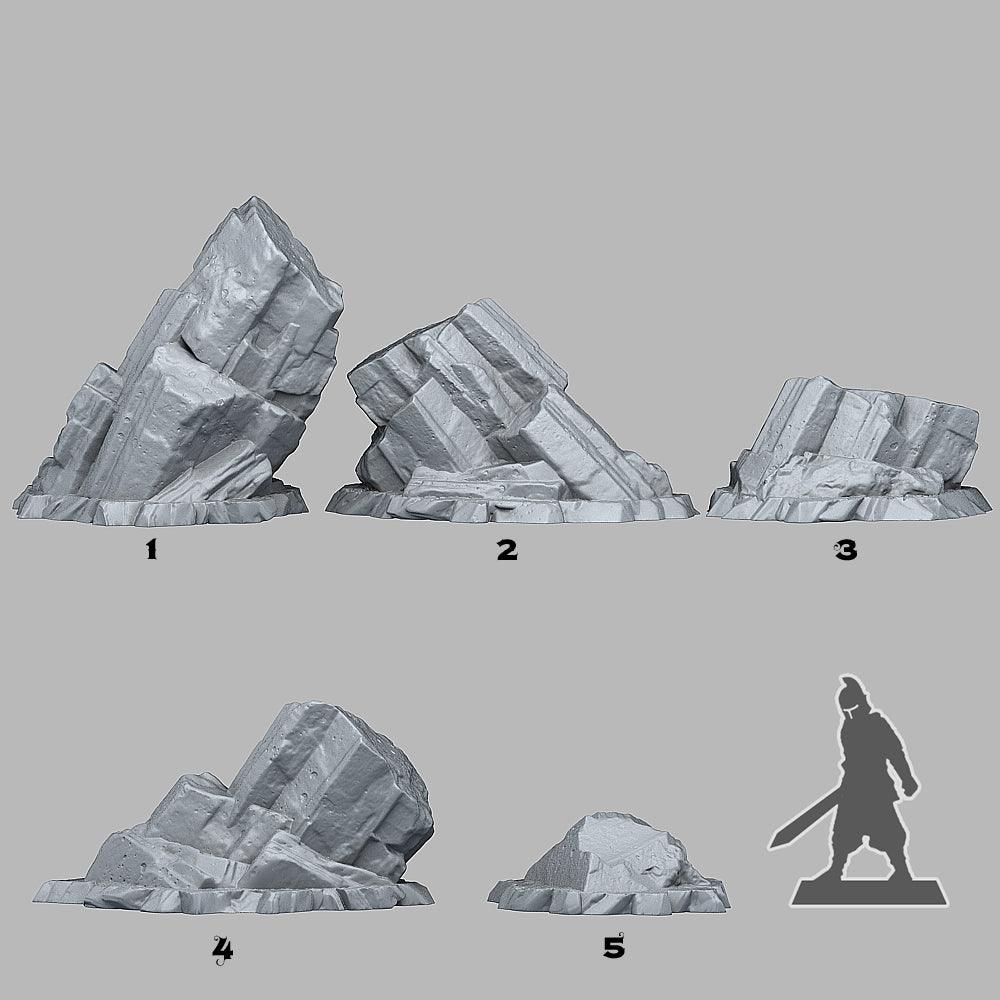 3D Printed Fantastic Plants and Rocks Martian Monolith 28mm - 32mm D&D Wargaming