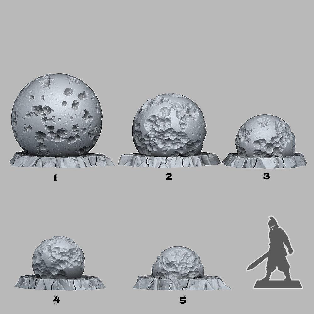 3D Printed Fantastic Plants and Rocks NECROTIC FOCUS CRYSTALS 28mm - 32mm D&D Wargaming