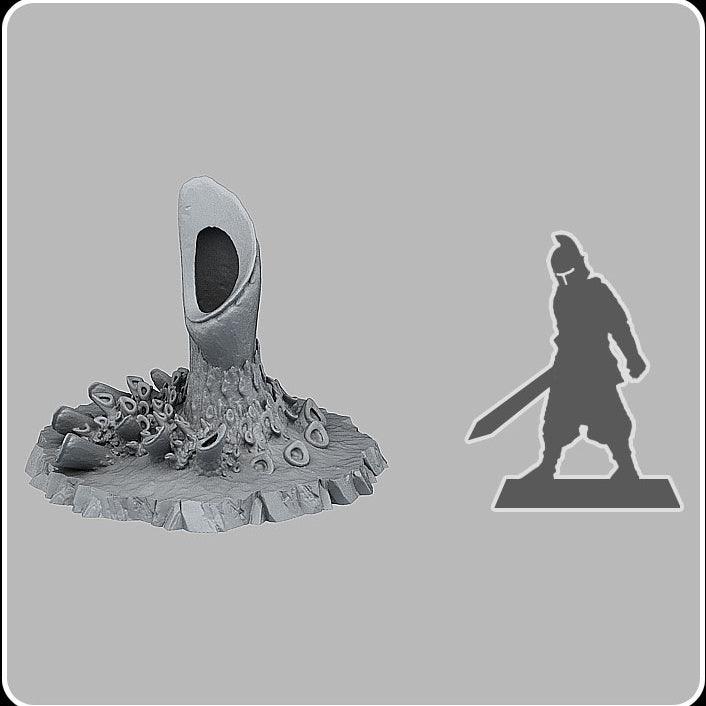 3D Printed Fantastic Plants and Rocks Ocean Sea Terrain Set 28mm - 32mm D&D Wargaming