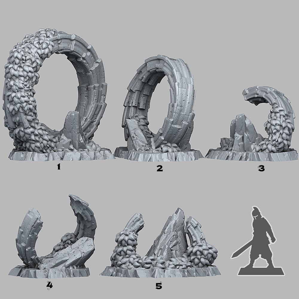 3D Printed Fantastic Plants and Rocks Pandora Ruins 28mm - 32mm D&D Wargaming