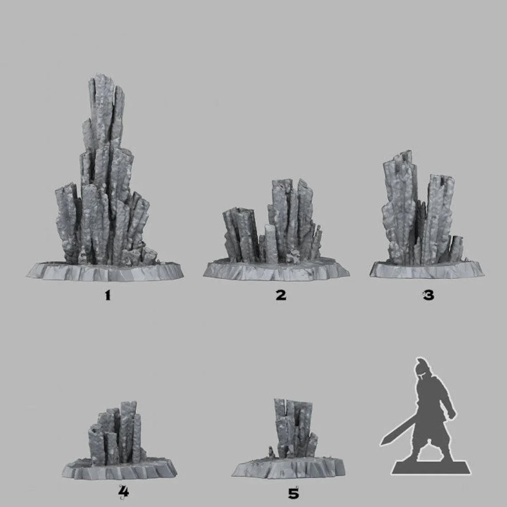 3D Printed Fantastic Plants and Rocks Parasites Stalagmites 28mm - 32mm D&D Wargaming