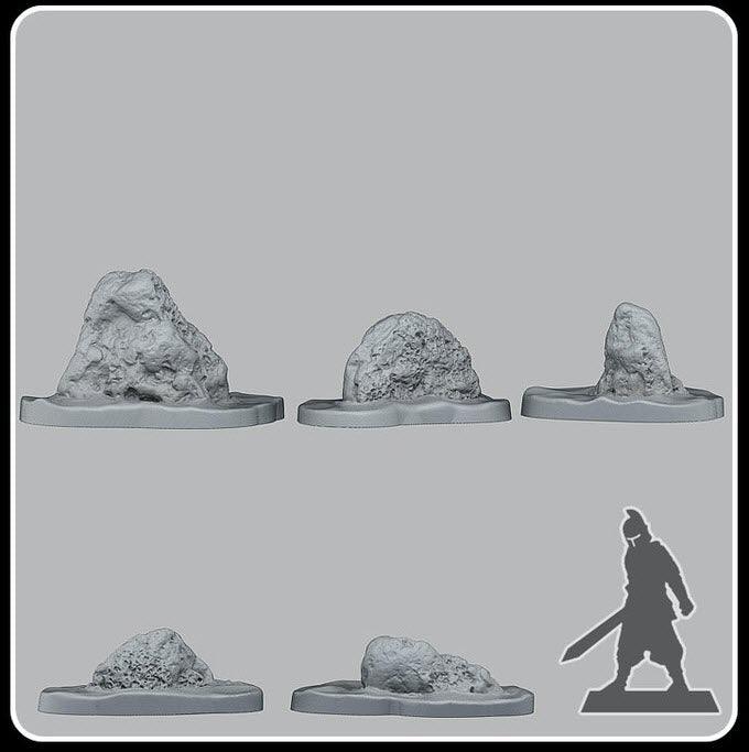 3D Printed Fantastic Plants and Rocks Reef Stones 28mm - 32mm D&D Wargaming