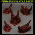 3D Printed Fantastic Plants and Rocks STONES FROM HELL 28mm - 32mm D&D Wargaming