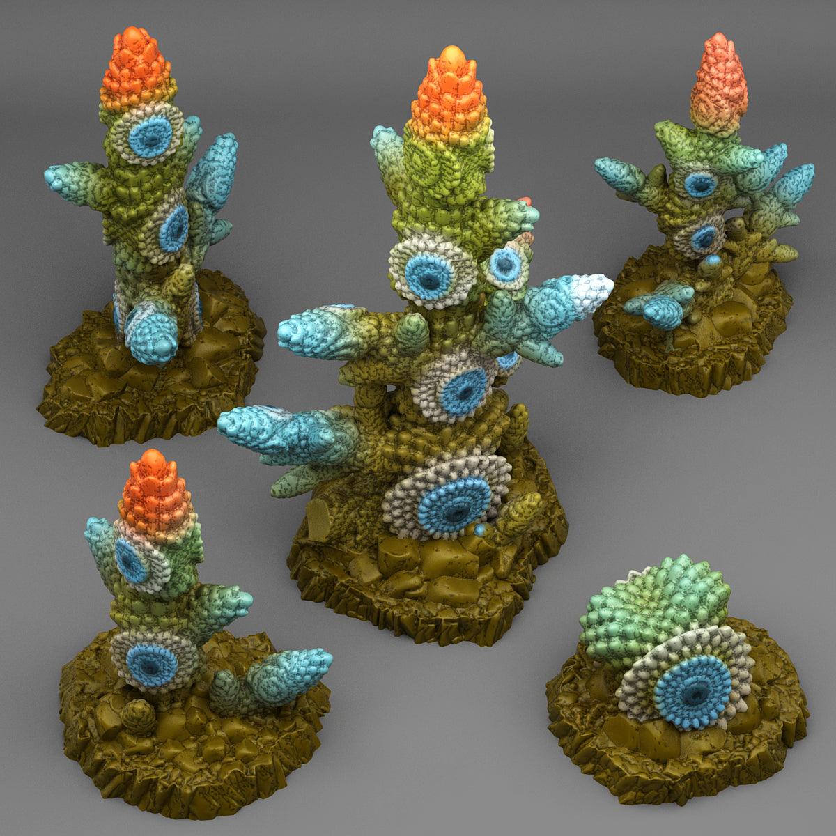 3D Printed Fantastic Plants and Rocks Shield Cactus 28mm - 32mm D&D Wargaming
