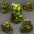 3D Printed Fantastic Plants and Rocks Spring Ruins 28mm - 32mm D&D Wargaming