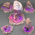 3D Printed Fantastic Plants and Rocks Squidstones 28mm - 32mm D&D Wargaming